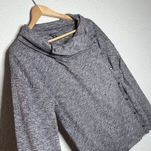 Eddie Bauer Large Grey Long Sleeve Sweater Shirt